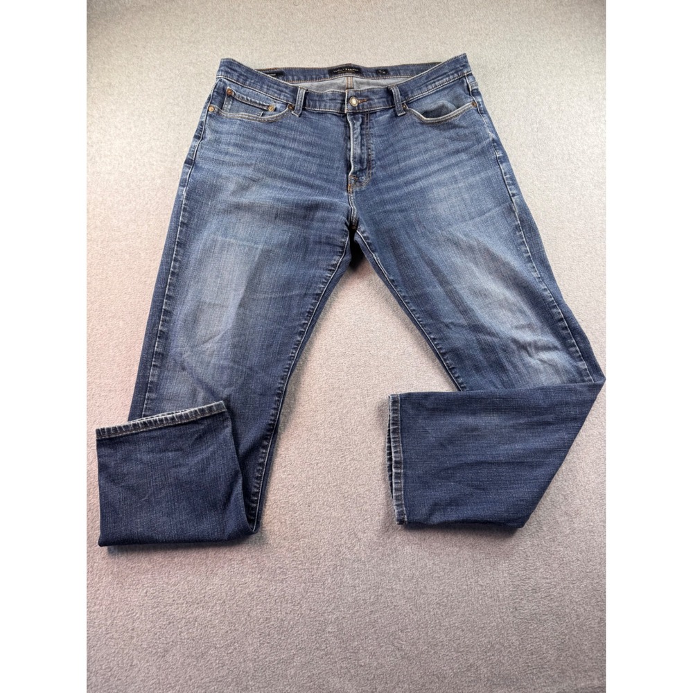 Lucky Brand 221 Straight Leg Jeans Mens 38x32 Blue Denim Medium Wash Stretch